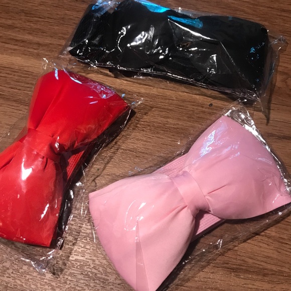 NWT Women’s Elastic Bow 🎀 Belts 2 colors left - Picture 5 of 6